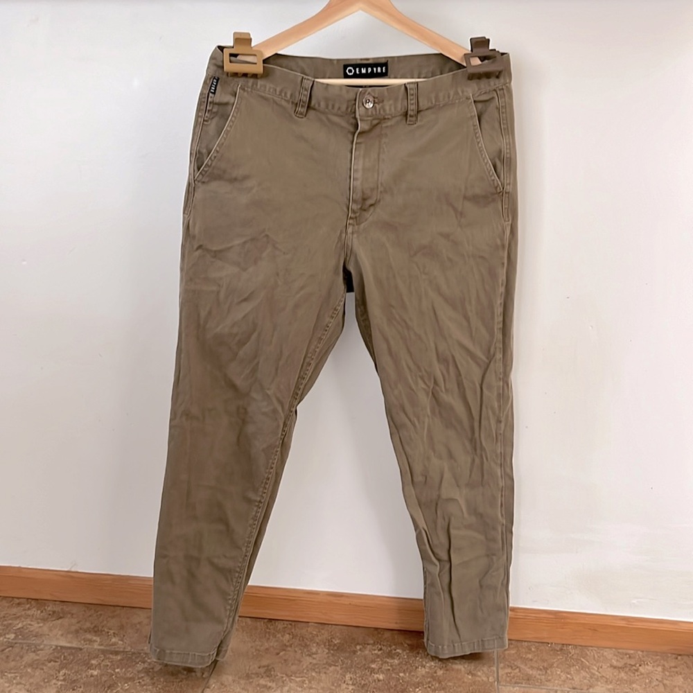 Empyre Pants | Empyre Seth Khaki Crop Chino Pants | Color: Khaki | Size: 32